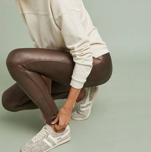 Spanx Faux Leather High Rise Leggings - Bronze Metal (Brown)